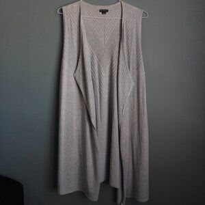 2/$13 New Directions Scarf Hem Vest, Women's Size XL, Light Gray